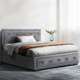 Artiss Bed Frame King Single Size Gas Lift Mattress Base with Storage Fabric