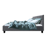 Artiss Tino Bed Frame Queen Size Grey Fabric