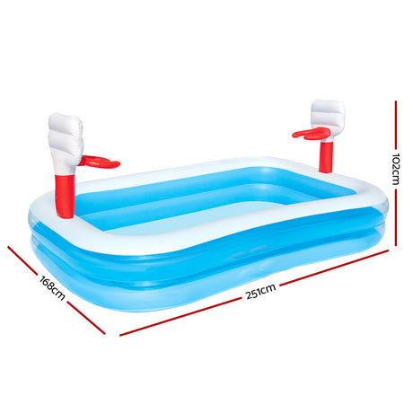 Bestway Kids Pool 251x168x102cm Inflatable Above Ground Swimming Play Pools 636L