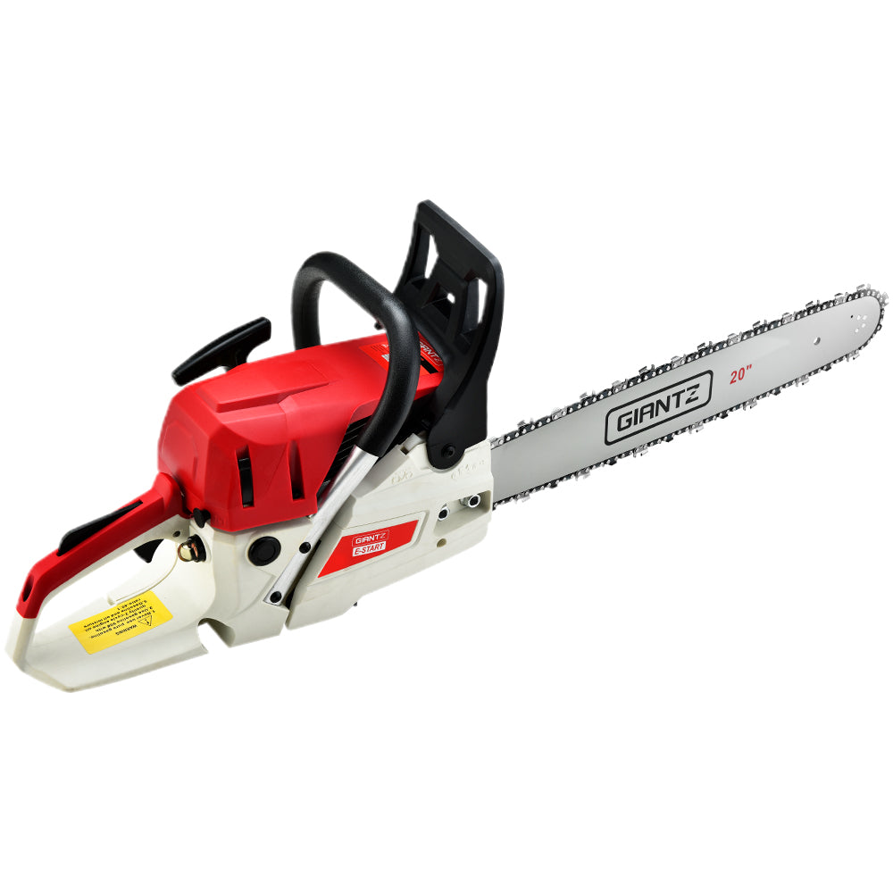 Giantz 62CC Chainsaw Commercial Petrol 20" Bar E-Start 20 Bar Pruning Chain Saw