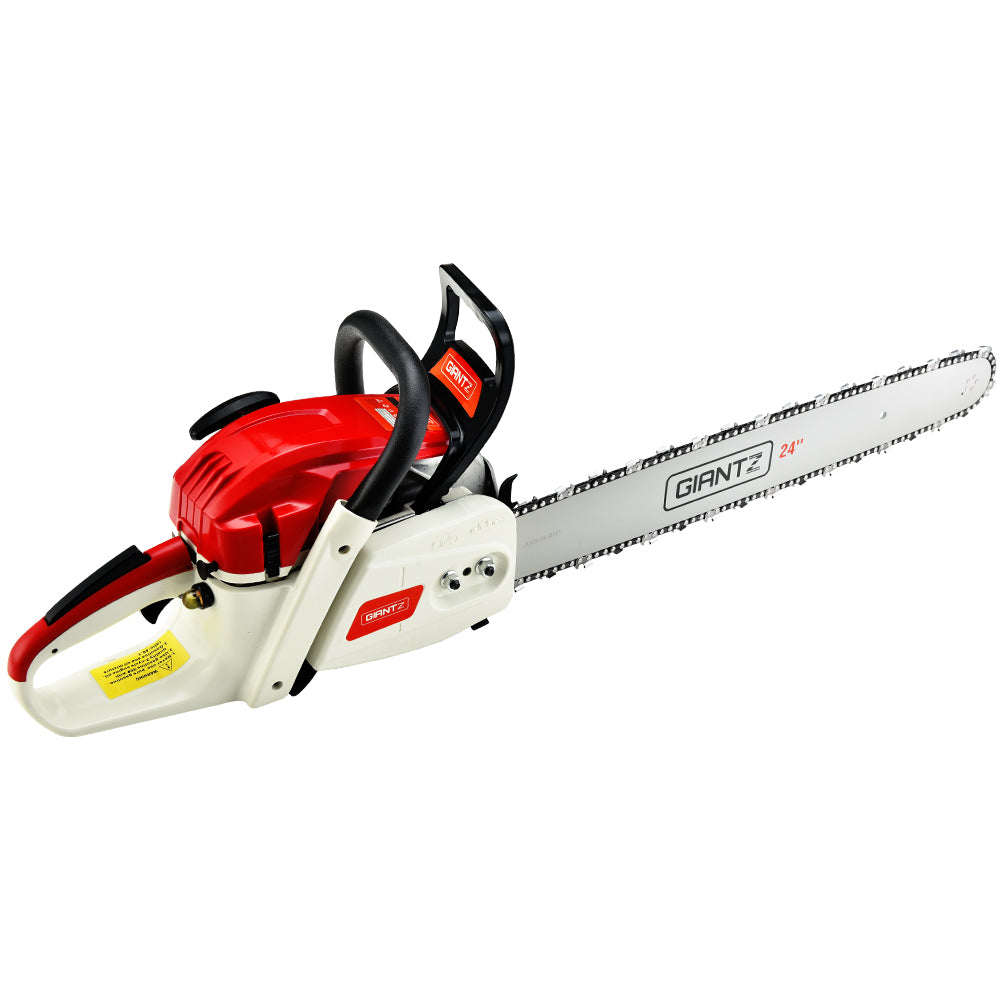 Giantz 88cc Commercial Petrol Chainsaw E-Start 24 Bar Pruning Chain Saw