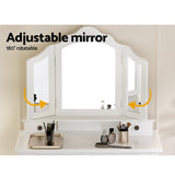 Artiss Dressing Table with Mirror - White