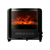 Devanti Electric Fireplace 3D Flame Effect Timer Portable Indoor Heater 2000W