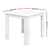 Gardeon Coffee Side Table Wooden Desk Outdoor Furniture Camping Garden White