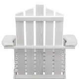 Gardeon 2PC Adirondack Outdoor Table and Chair Wooden Beach Chair Patio Furniture White