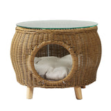 Gardeon Side Table Coffee Pet Bed Wicker Indoor Outdoor Furniture Patio Desk