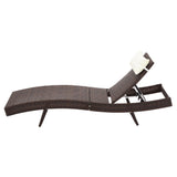 Gardeon Outdoor Sun Lounge Setting Wicker Lounger Day Bed Rattan Patio Furniture Brown