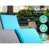 Artiss Floor Lounge Sofa Camping Chair Blue