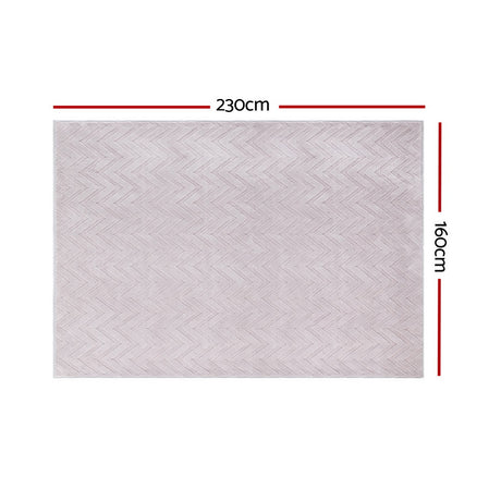 Artiss Floor Rugs 160x230cm Washable Area Mat Large Carpet Microfiber Ripple