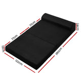 Giselle Bedding Foldable Mattress Folding Foam Bed Mat Double Black