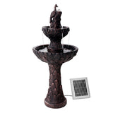 Gardeon Solar Water Feature 3-Tiers Peacock 106cm