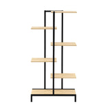 Artiss 6-tier Indoor Outdoor Metal Wood Plant Stand Garden Shelf Garden Display