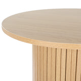 Artiss Coffee Table Round Side Table Fluted Base PIIA