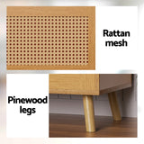 Artiss Shoe Bench Up to 10 Pairs Rattan Starlyn