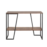 Artiss Console Table 106CM 2-tier Walnut Cora