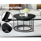 Artiss Nesting Coffee Table Set of 2 Marble Effect Tika