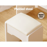 Artiss Dressing Table Set Stool Led White Doria