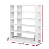 Artiss 6-Tier Shoe Rack Cabinet - White