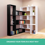 Artiss DIY L Shaped Display Shelf - Black