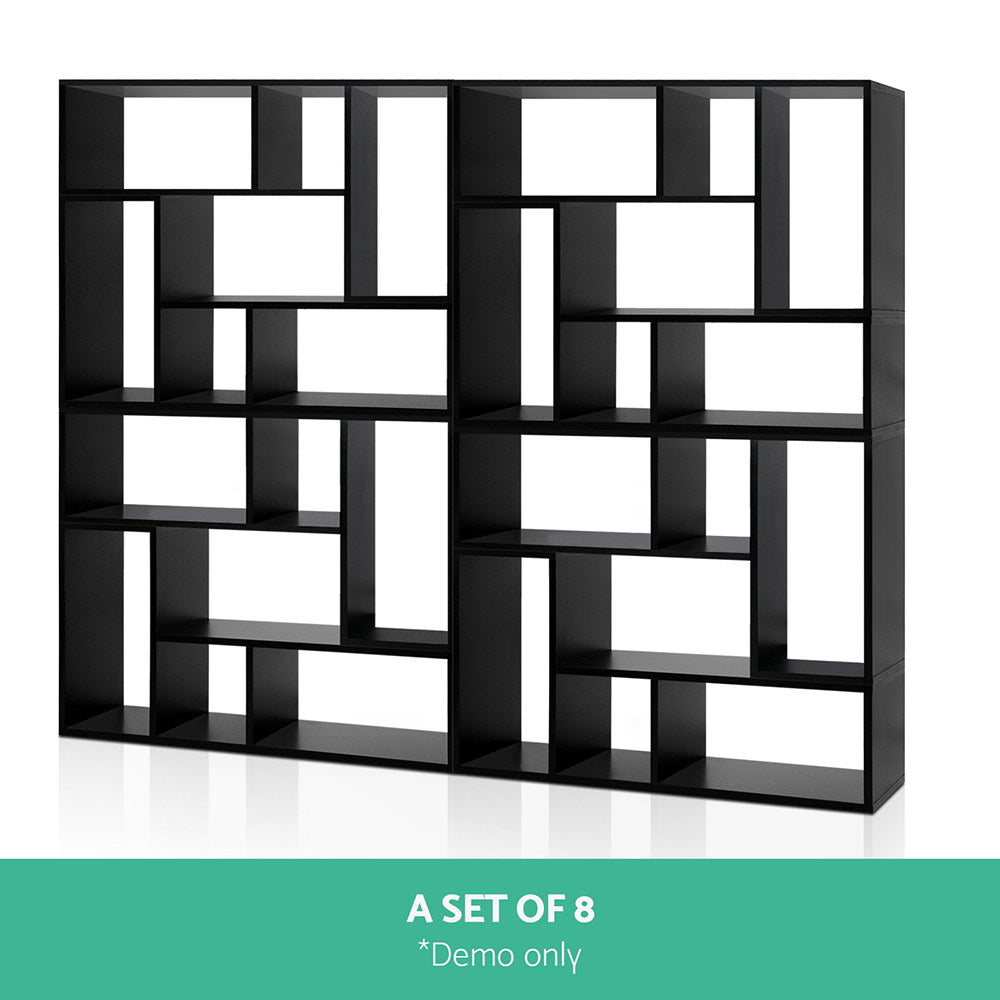 Artiss DIY L Shaped Display Shelf - Black