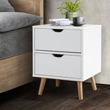 Artiss Bedside Tables Drawers Side Table Nightstand White Storage Cabinet Wood