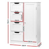 Artiss Bathroom Tallboy Storage Cabinet - White