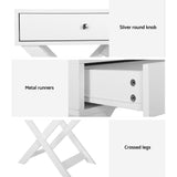 Artiss Bedside Table Side End Table Drawers Nightstand Bedroom Storage White