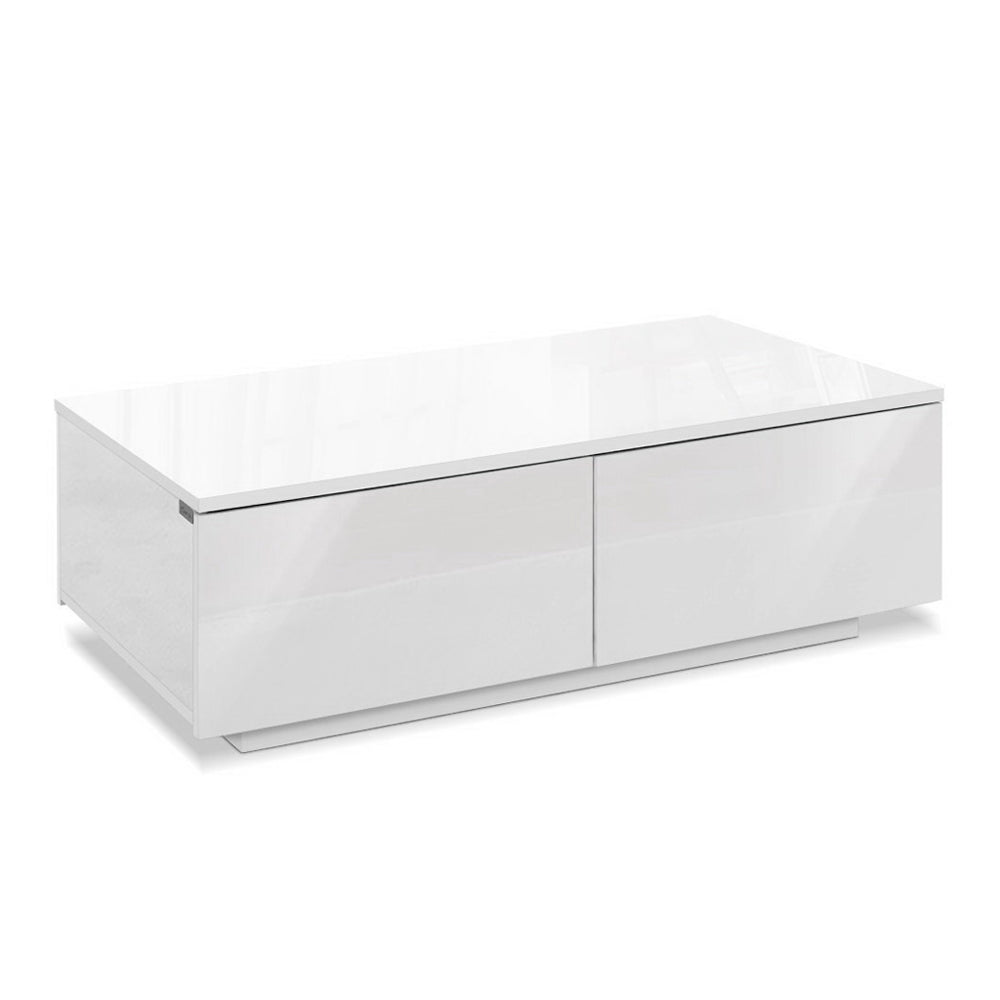 Artiss Coffee Table 4 Drawers White Trevi