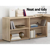 Artiss Computer Desk Bookshelf Oak 130CM