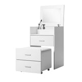 Artiss Dressing Table Bedside Tables 2-in-1 Set Hidden Makeup Mirror Storage Drawers