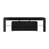 Artiss TV Cabinet Entertainment Unit Stand RGB LED Gloss Furniture 160cm Black