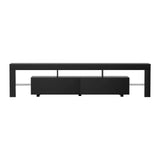 Artiss TV Cabinet Entertainment Unit Stand RGB LED Gloss Furniture 200cm Black