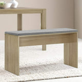 Artiss Dining Bench NATU Upholstery Seat Stool Chair Cushion Kitchen Furniture Oak 90cm