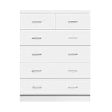 Artiss Tallboy Dresser Table 6 Chest of Drawers Cabinet Bedroom Storage White