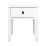 Bedside Tables Drawer Side Table Nightstand White Storage Cabinet White Lamp