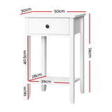 Bedside Tables Drawer Side Table Nightstand White Storage Cabinet White Shelf