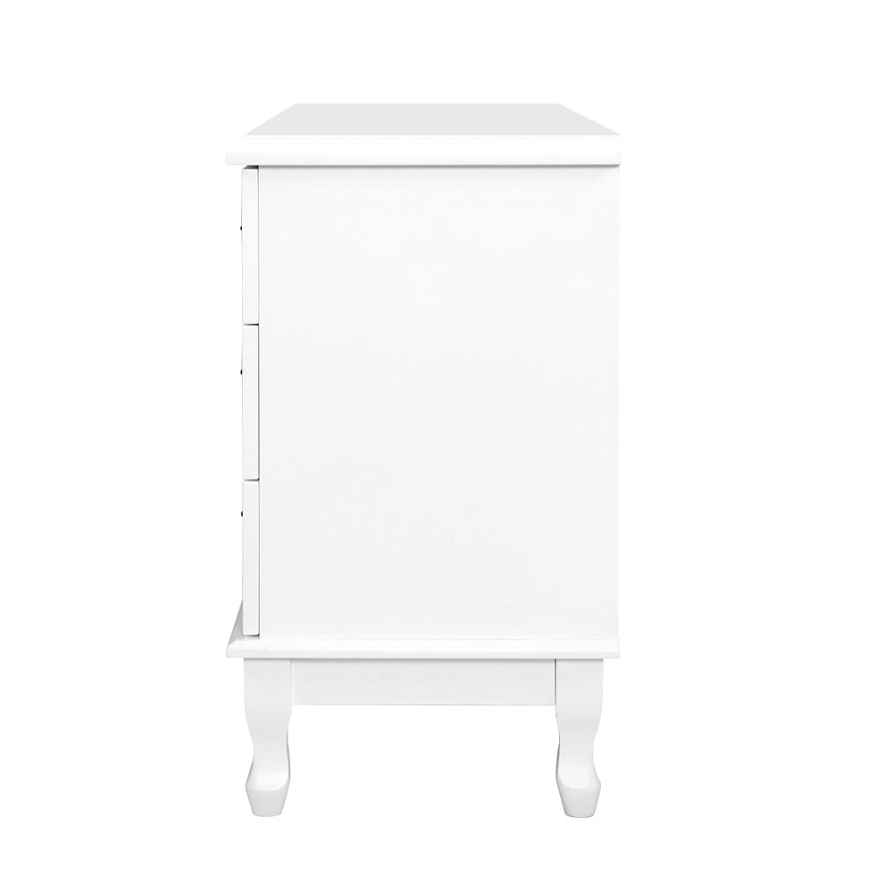 Artiss Chest of Drawers Dresser Table Lowboy Storage Cabinet White KUBI Bedroom