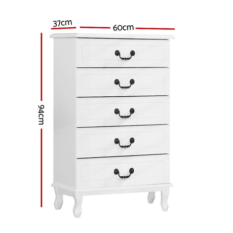 Artiss Chest of Drawers Tallboy Dresser Table Bedside Storage Cabinet Bedroom