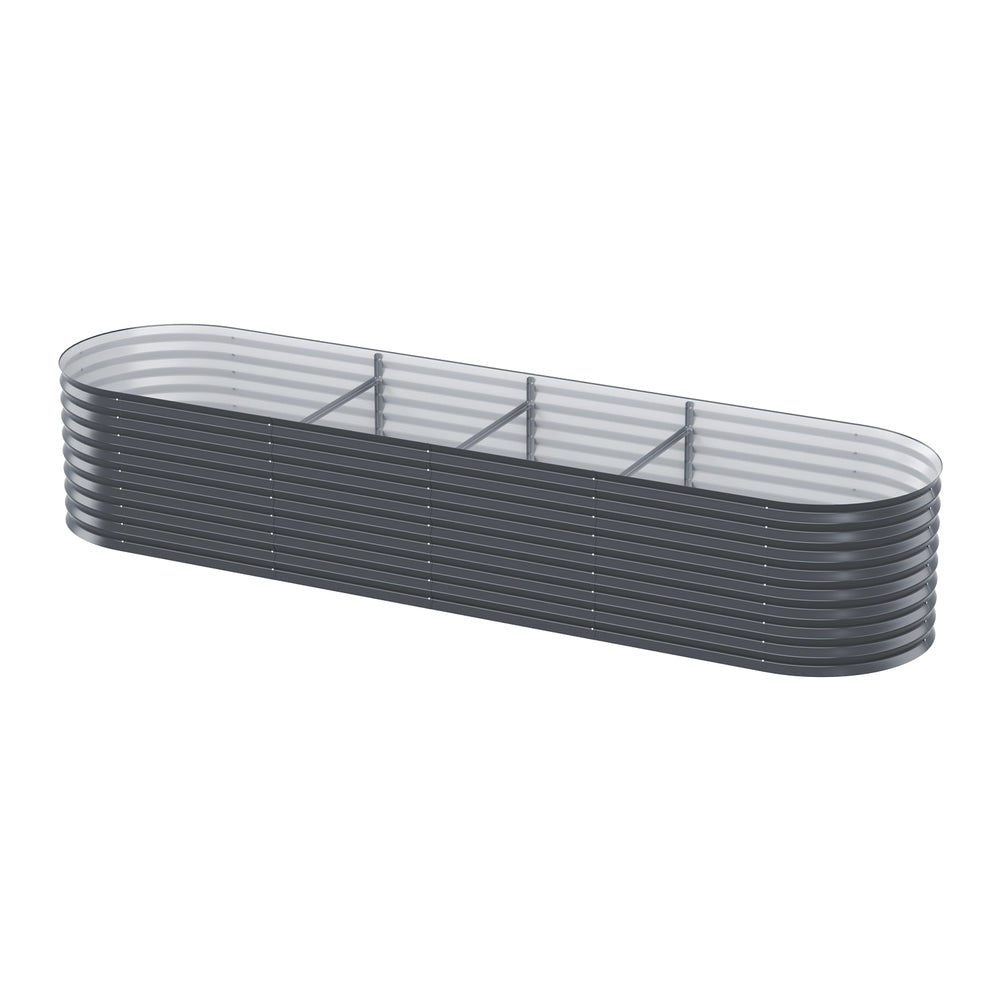 Greenfingers Garden Bed 320X80X56cm Oval Planter Box