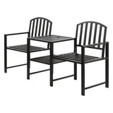 Gardeon Outdoor Garden Bench Steel Table and chair Patio Furniture Loveseat Park