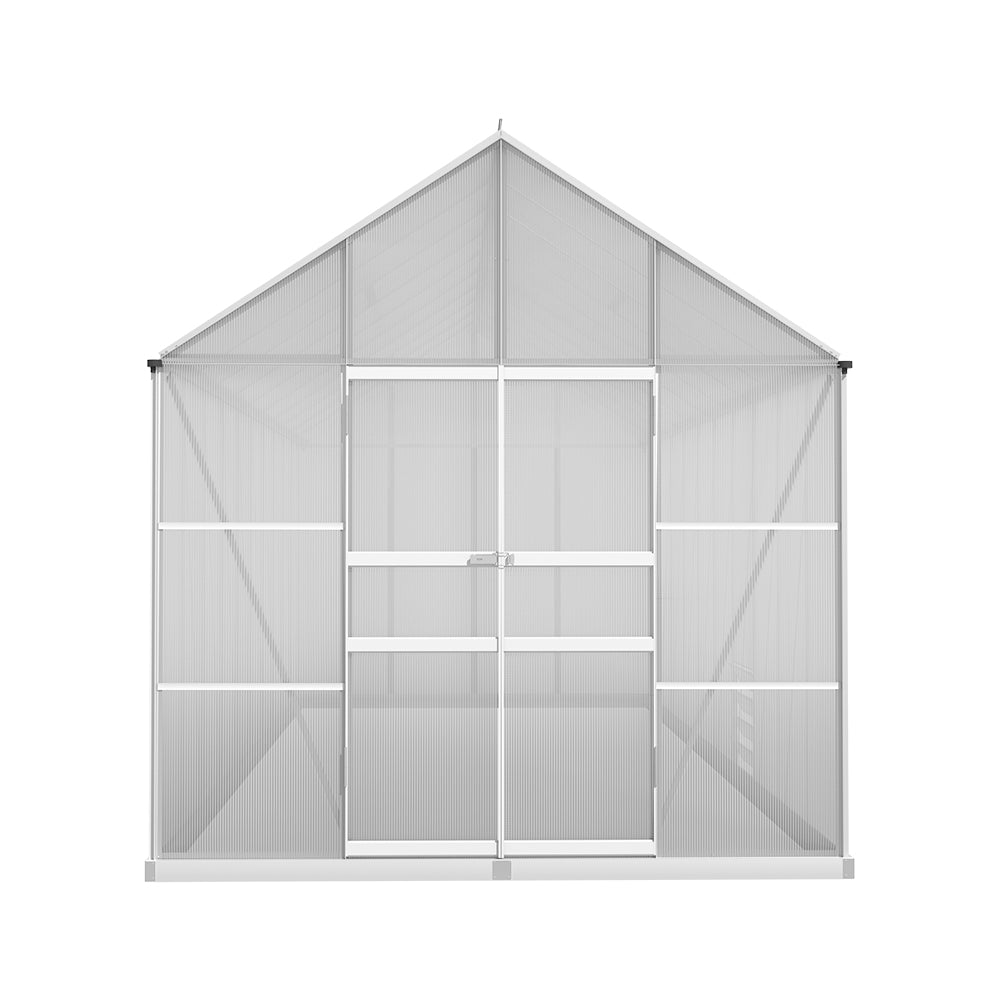 Greenfingers Greenhouse Aluminium Large Green House Garden Shed 6X2.4M