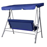 Gardeon Outdoor Swing Chair Garden Bench Furniture Canopy 3 Seater Navy