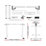 Artiss Standing Desk Motorised Dual Motor 140CM White Oak