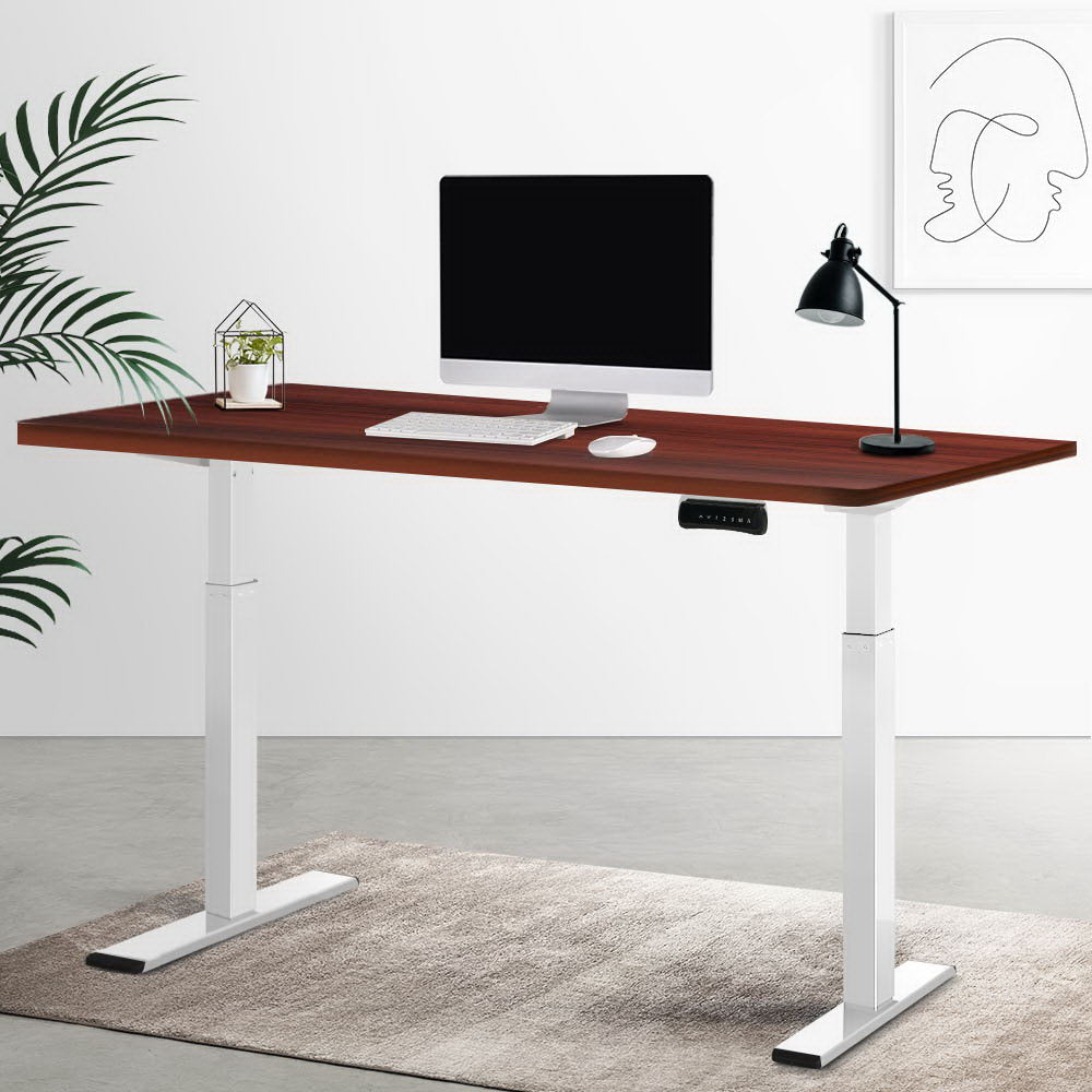 Artiss Standing Desk Motorised Dual Motor 140CM Walnut