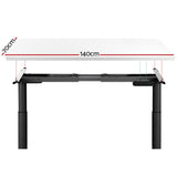 Artiss Standing Desk Motorised Electric Dual Motor White 140CM