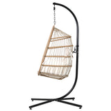 Gardeon Egg Swing Chair Hammock With Stand Outdoor Furniture Hanging Wicker Seat