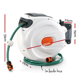 Greenfingers Water Hose Reel 10M Retractable Garden Spray Gun AutoRewind