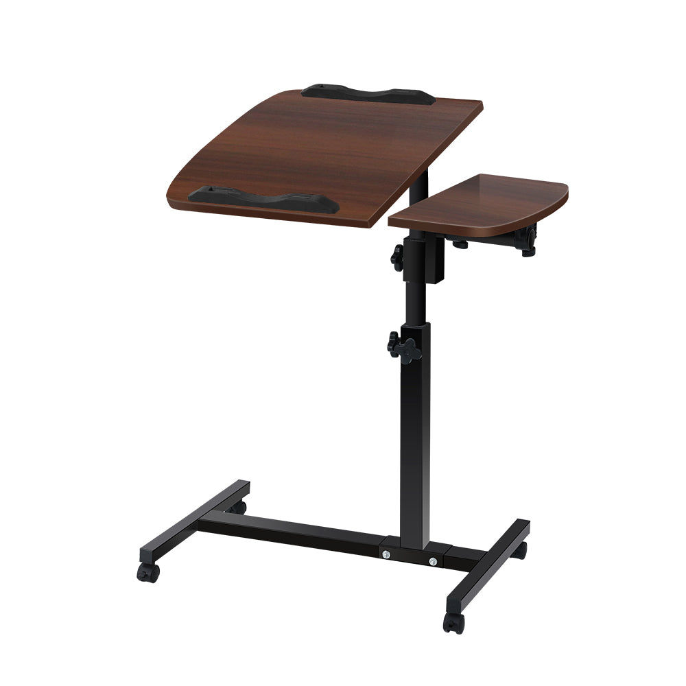 Artiss Laptop Table Desk Adjustable Stand - Walnut