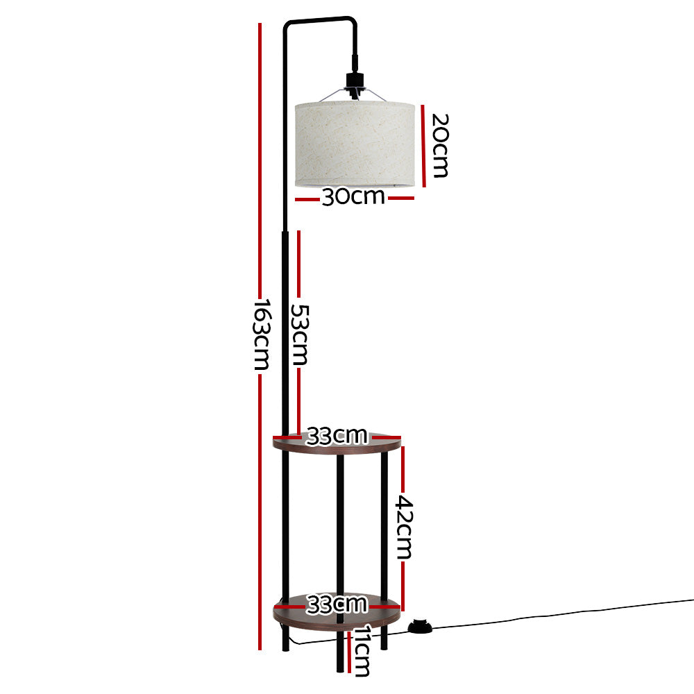 Artiss Floor Lamp Shelf Modern LED Storage Shelves Stand Living Room Light