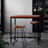 Artiss Vintage Bar Table ALEX Retro Pine Wood Metal Frame